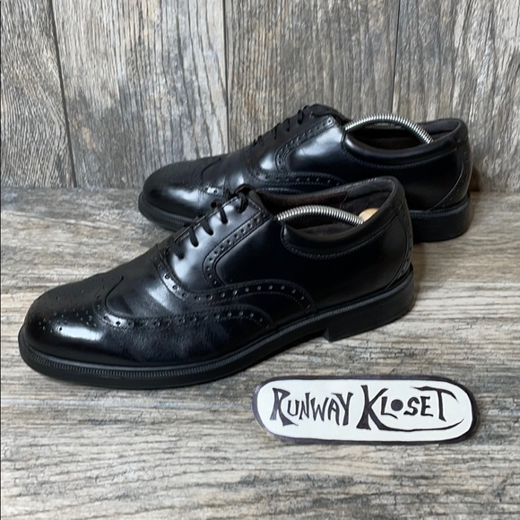 Rockport Mens Leather Upper Dress Shoes Wing Tip Oxford Size 9.5M - Picture 2 of 12